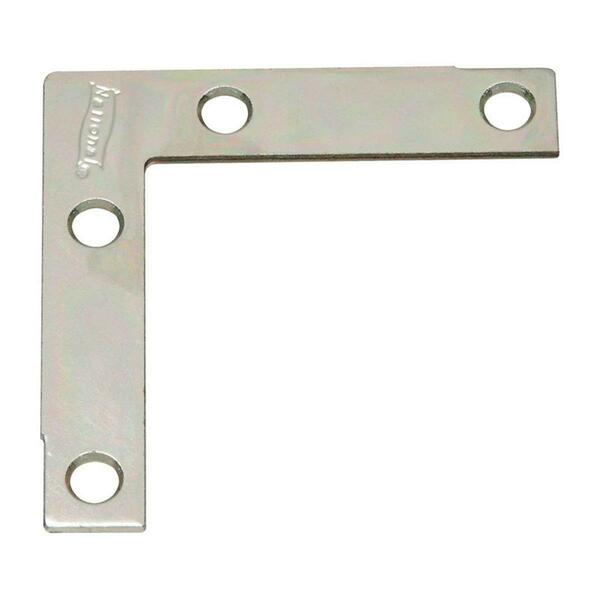 National Mfg Sales 2.5 x 0.5 in. Corner Steel Brace, Zinc Plated 5703707